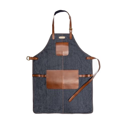 DRAKENSBERG Tablier BBQ Bob Denim Cuir