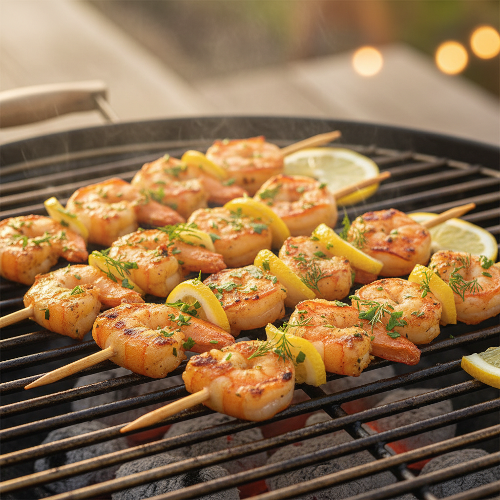 Brochettes de Crevettes au Barbecue : Marinade Ail-Citron et Cuisson Parfaite