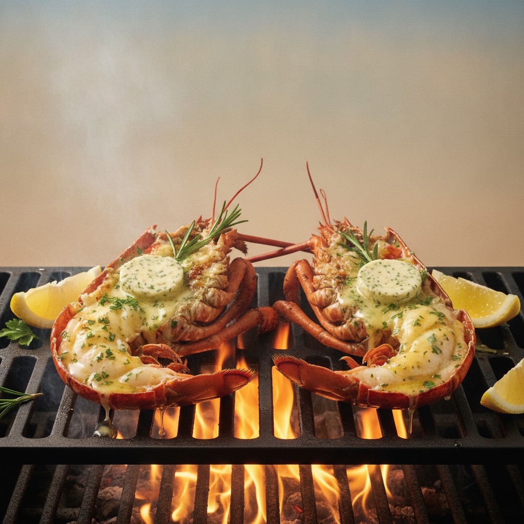 Homard Grillé au Barbecue : Beurre à l'Ail et Herbes Fraîches